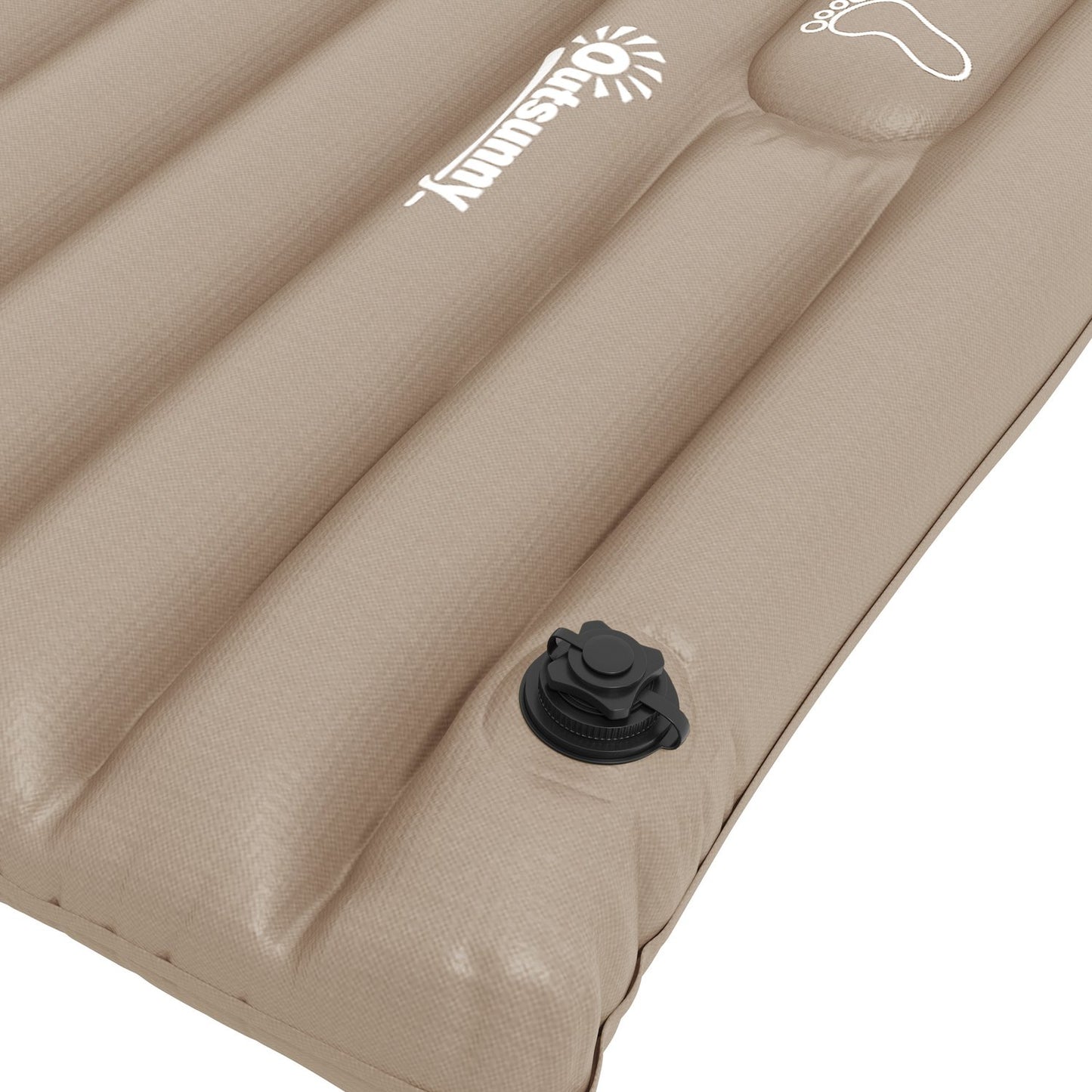 Camping Air Mattress With Foot Pump, Water Repellent, Khaki