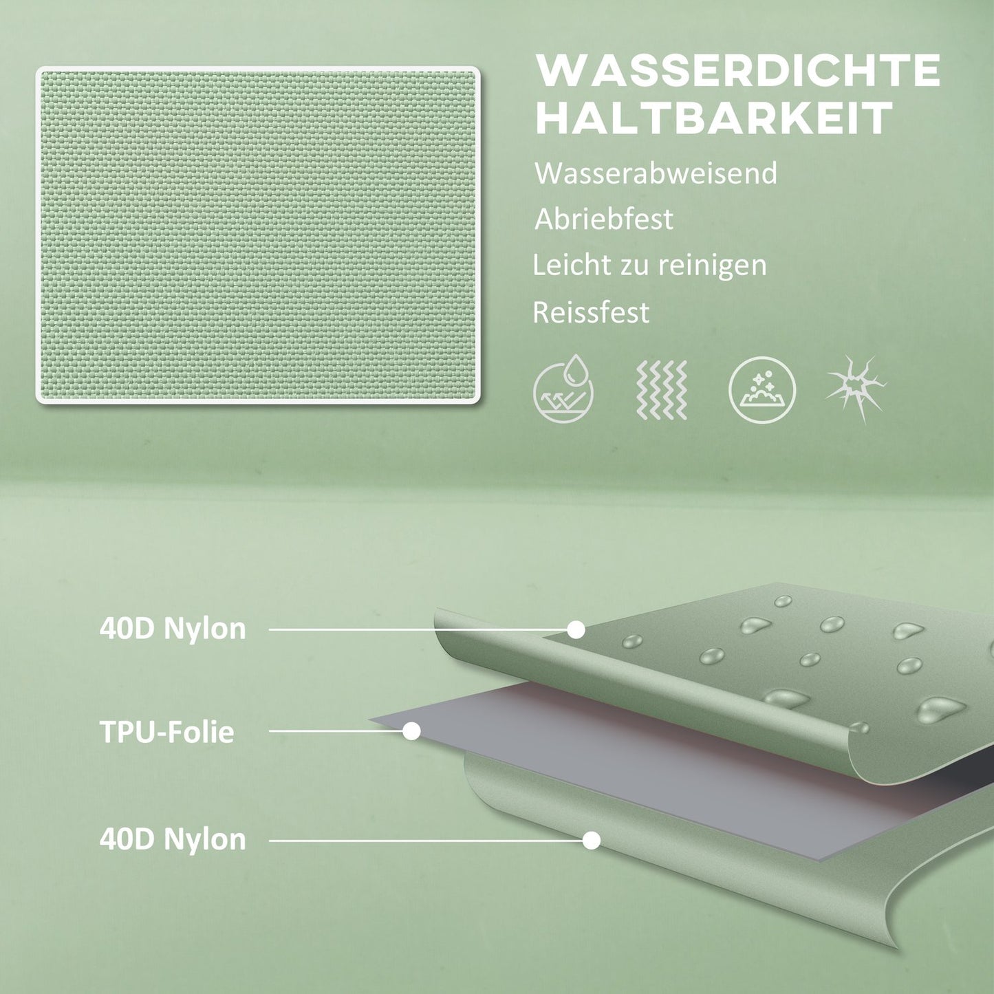 Self-inflating camping air mattress for 2 people, 150 kg capacity