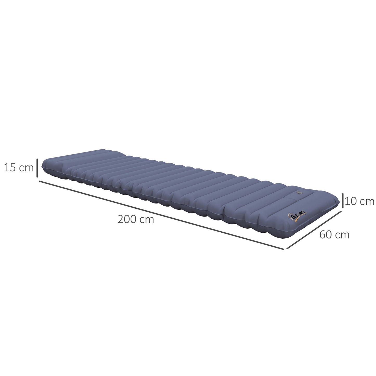 Camping air mattress - Water repellent with foot pump