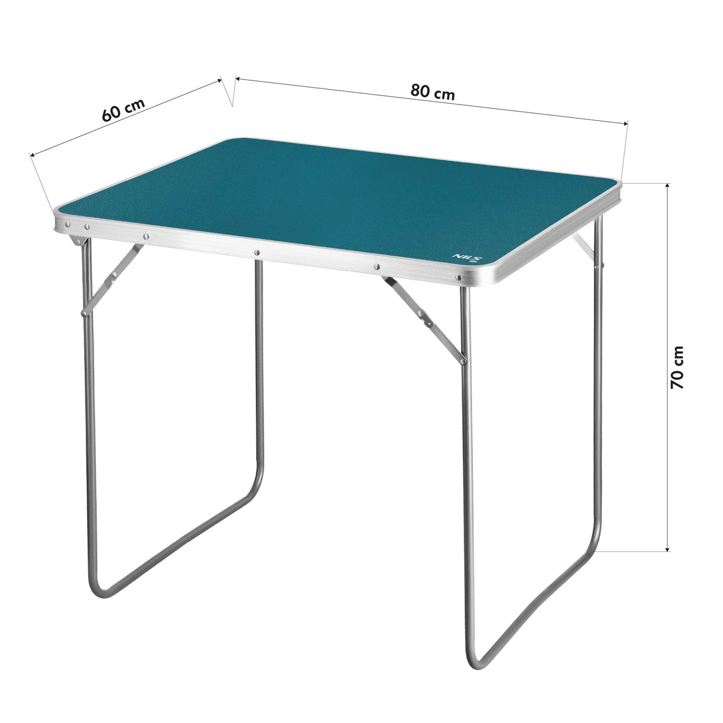 Camping Table 80x60x70 cm, Blue, Foldable