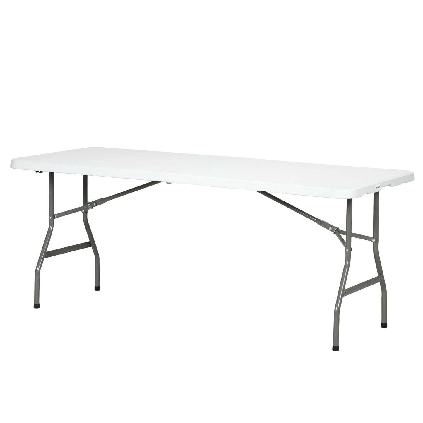 Folding Camping table for 6, HDPE, 180x75x73 cm White
