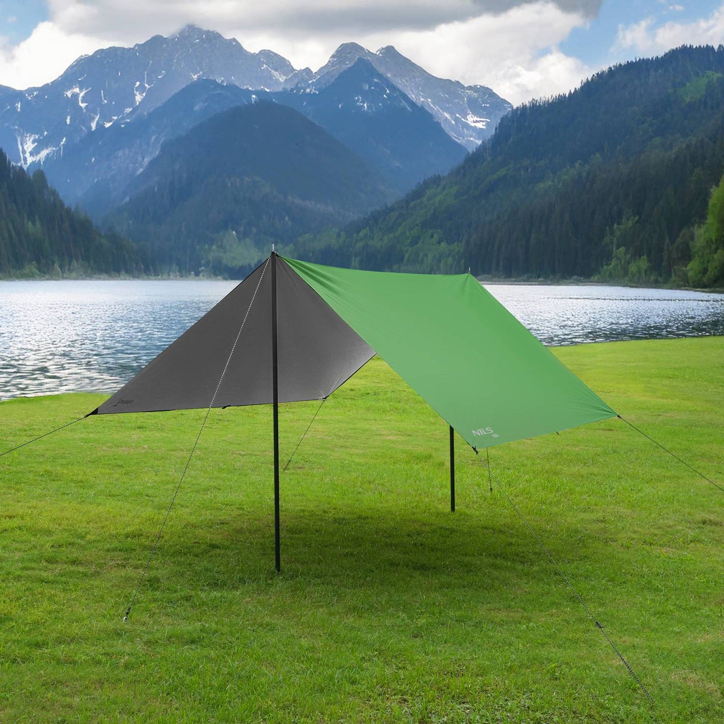 Camping Tarp 300x300 cm, Green, Waterproof