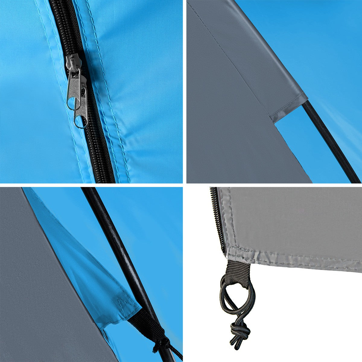 Camping Tent, 4-Person, Blue-Gray