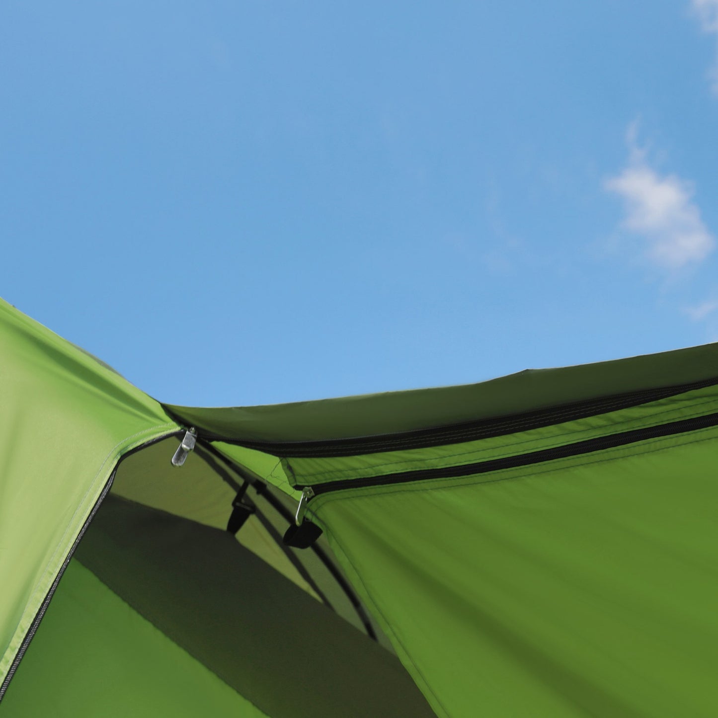 Family Dome camping tent, 4-8 people, 2 sleeping cabins