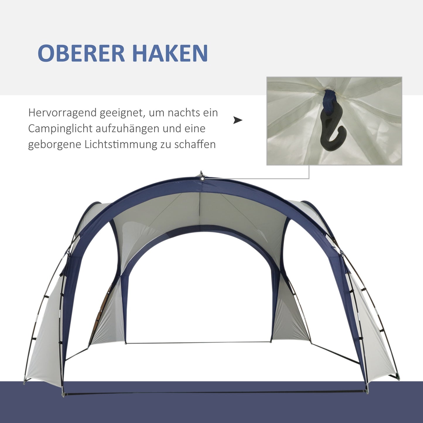 Weatherproof camping and party tent, 3.5 x 3.5 x 2.3 M