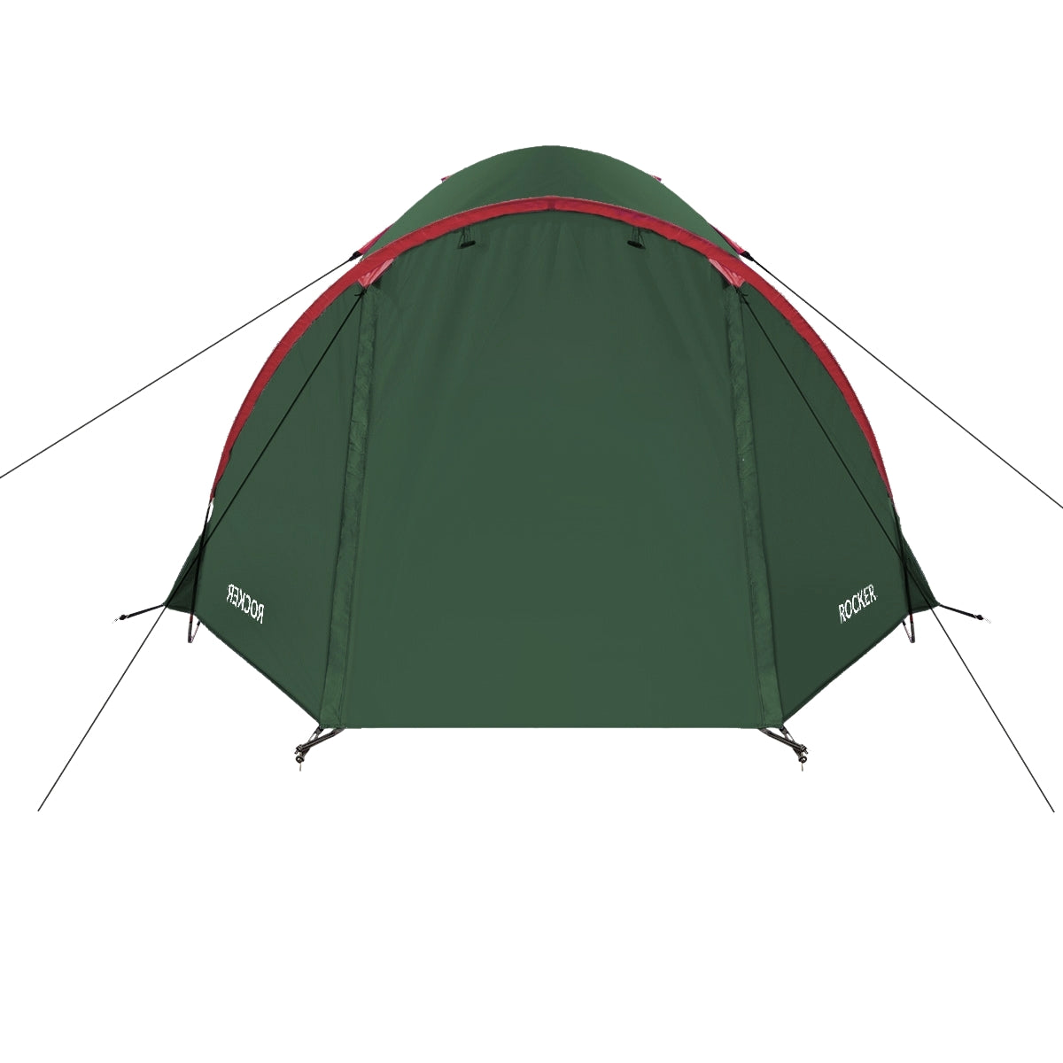 Camping Tent, Green-Red, 2-Person, Lightweight