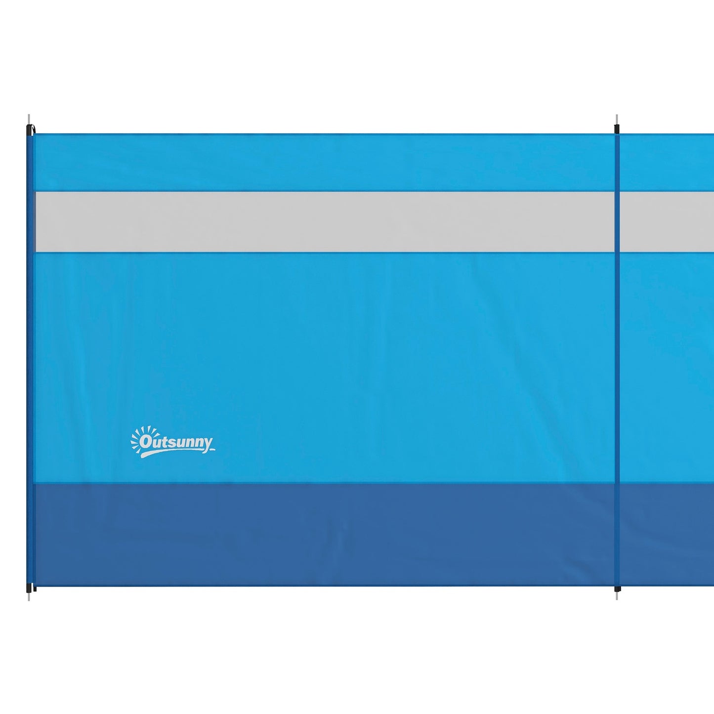 Camping windbreak, 4 panel blue privacy screen with window