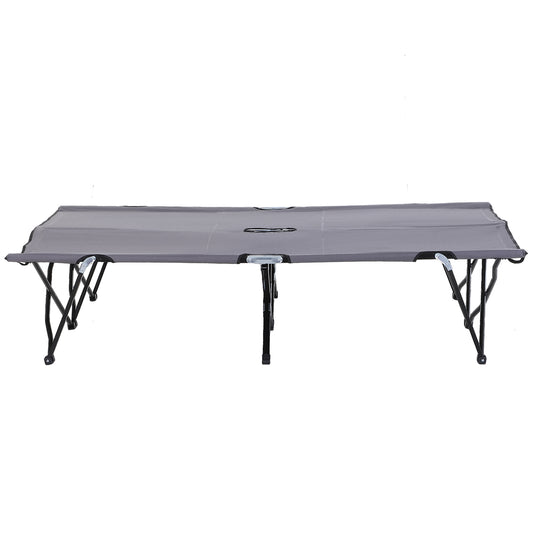 Folding camping bed for 2, 136 kg capacity, with bag