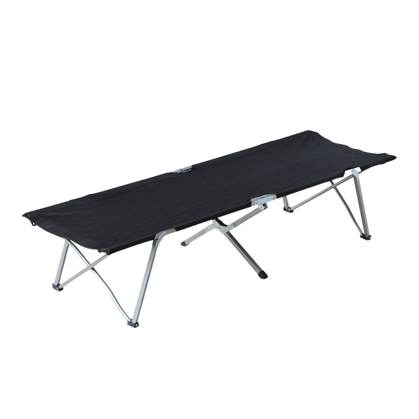 Camping bed with carry bag - Black, portable design