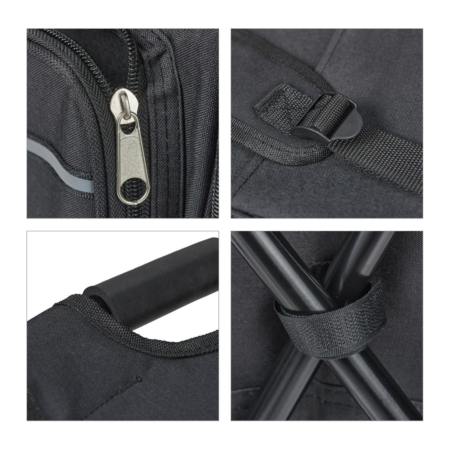 Camping chair foldable black