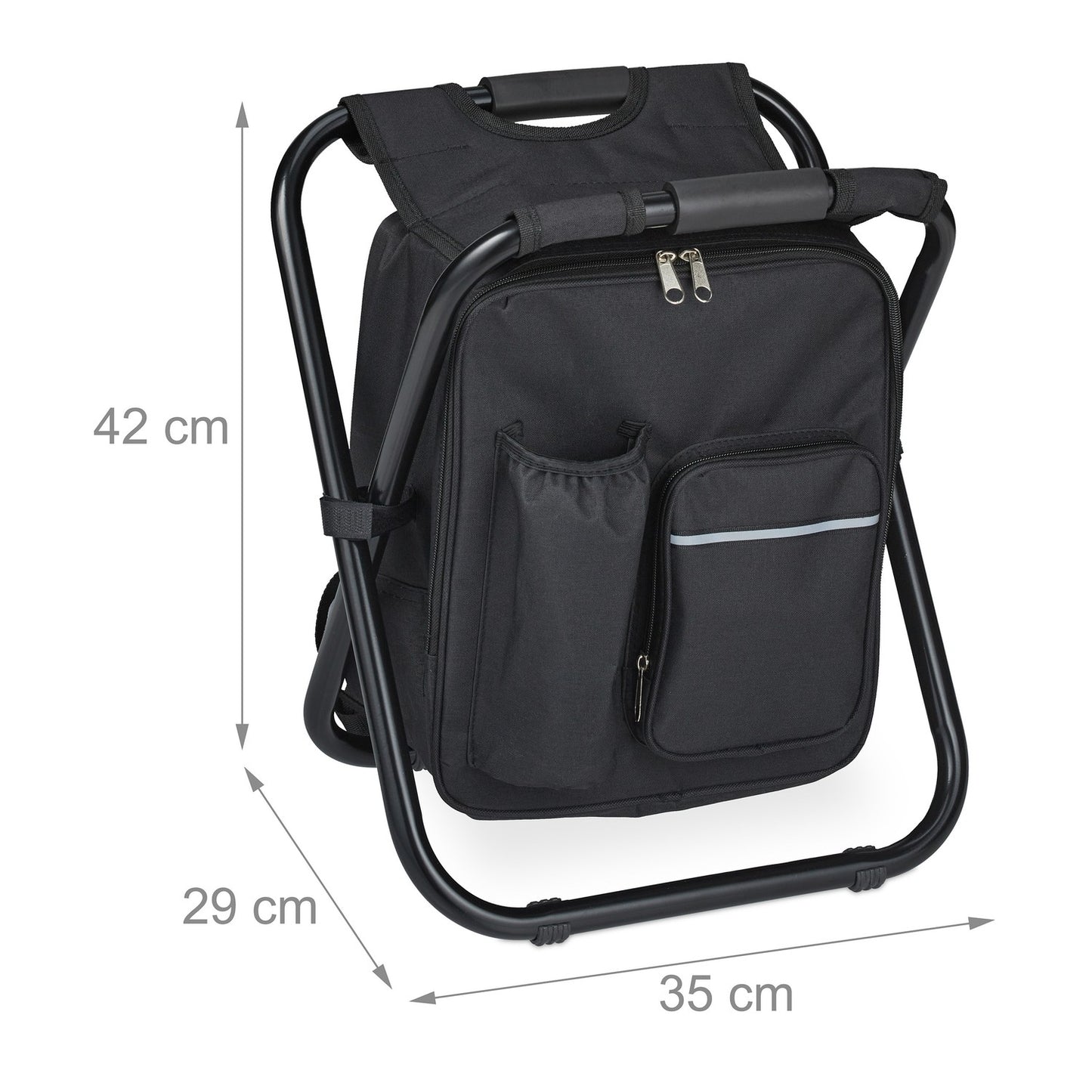 Camping chair foldable black