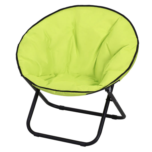 Folding outdoor camping chair, padded up to 120 kg, yellow