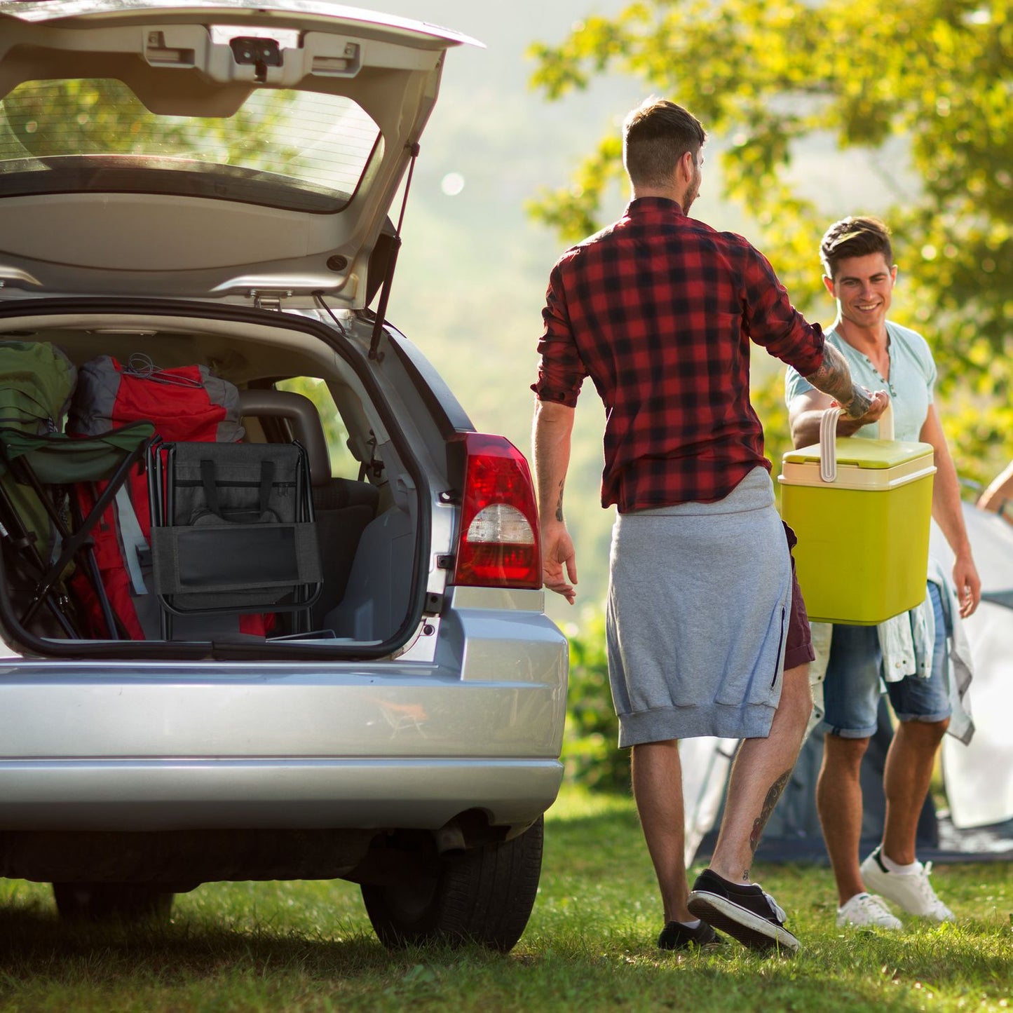 Camping chair with backrest black