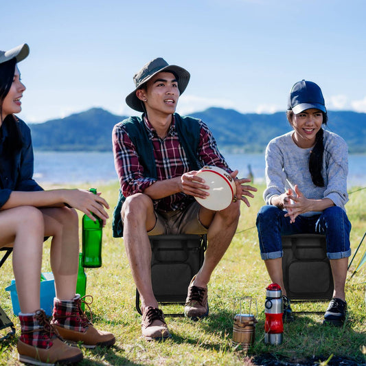 Camping chair with backrest black