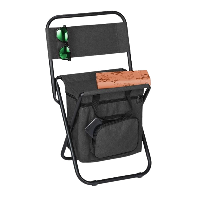 Camping chair with backrest black