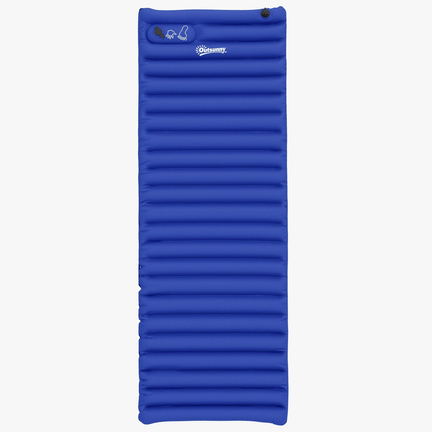 Camping air mattress with foot pump, water repellent, 120 kg capacity