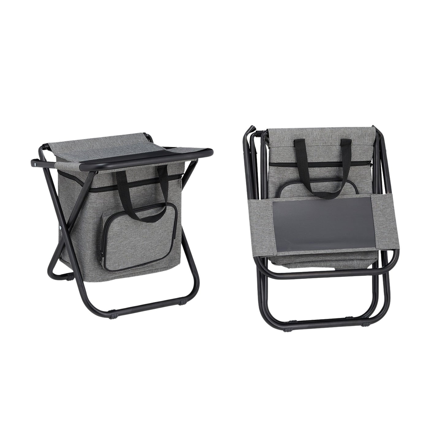 Camping stool with backrest