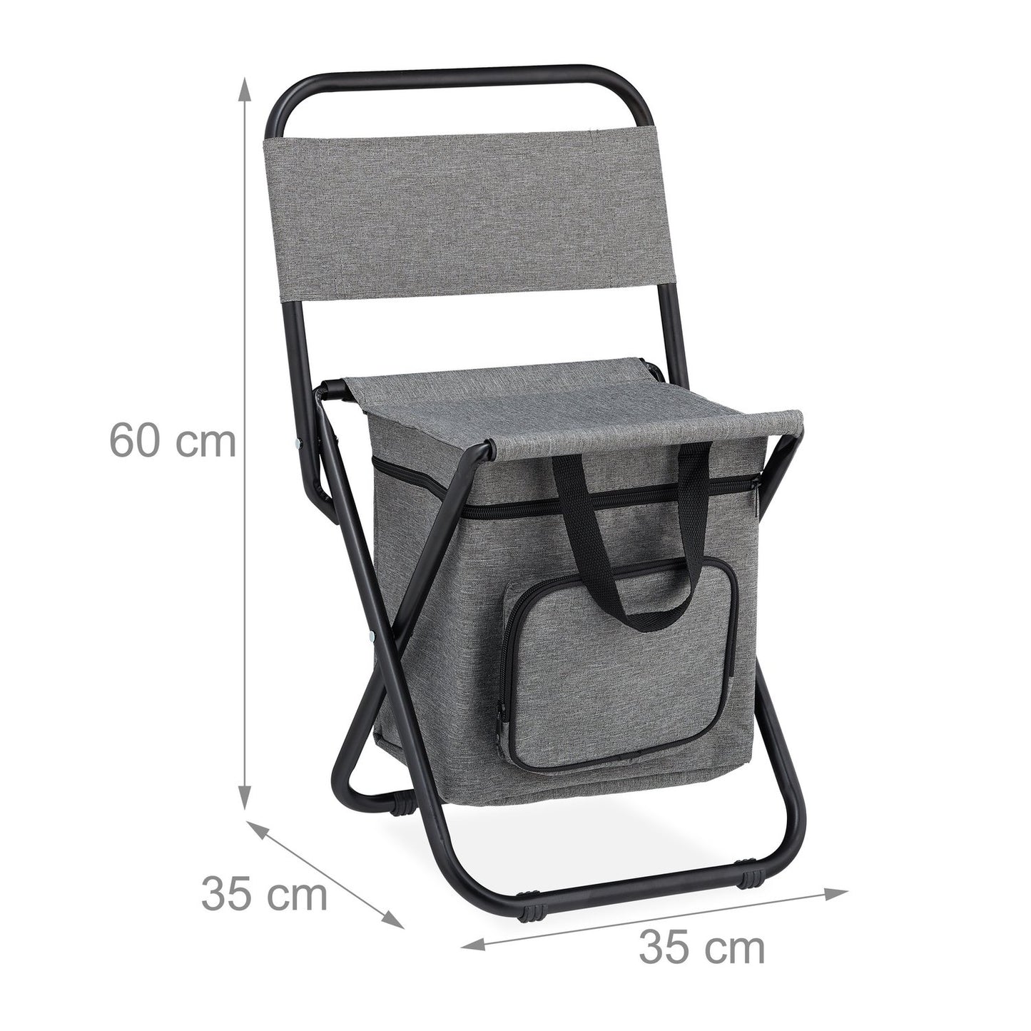 Camping stool with backrest