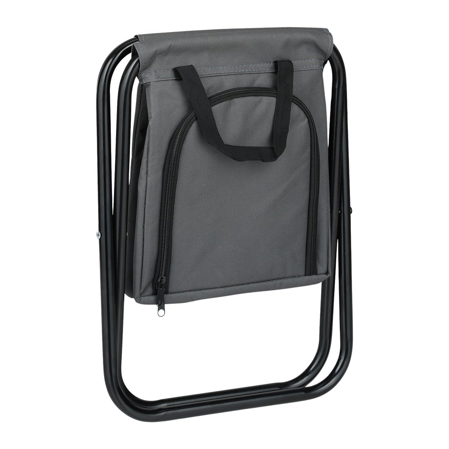 Camping stool with cooler bag