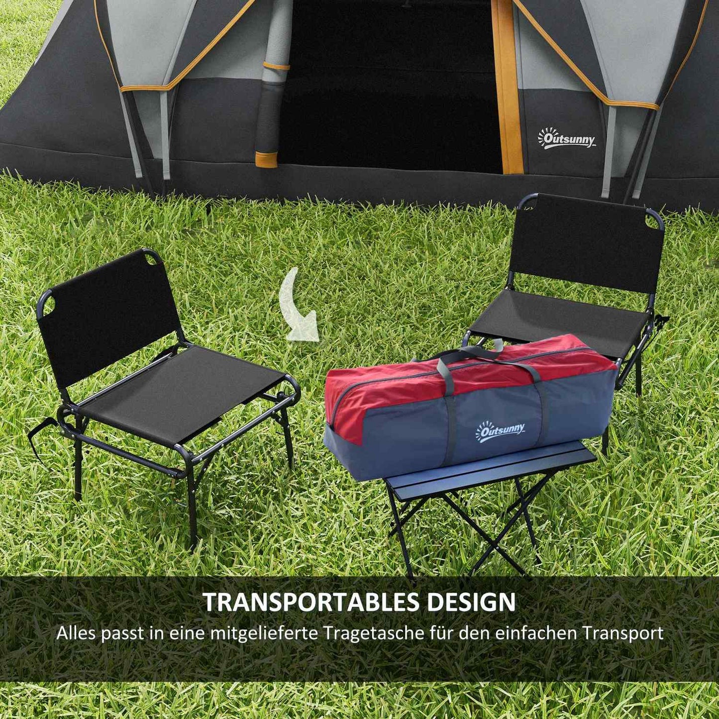 Waterproof family camping tent, 5-6 people, light grey