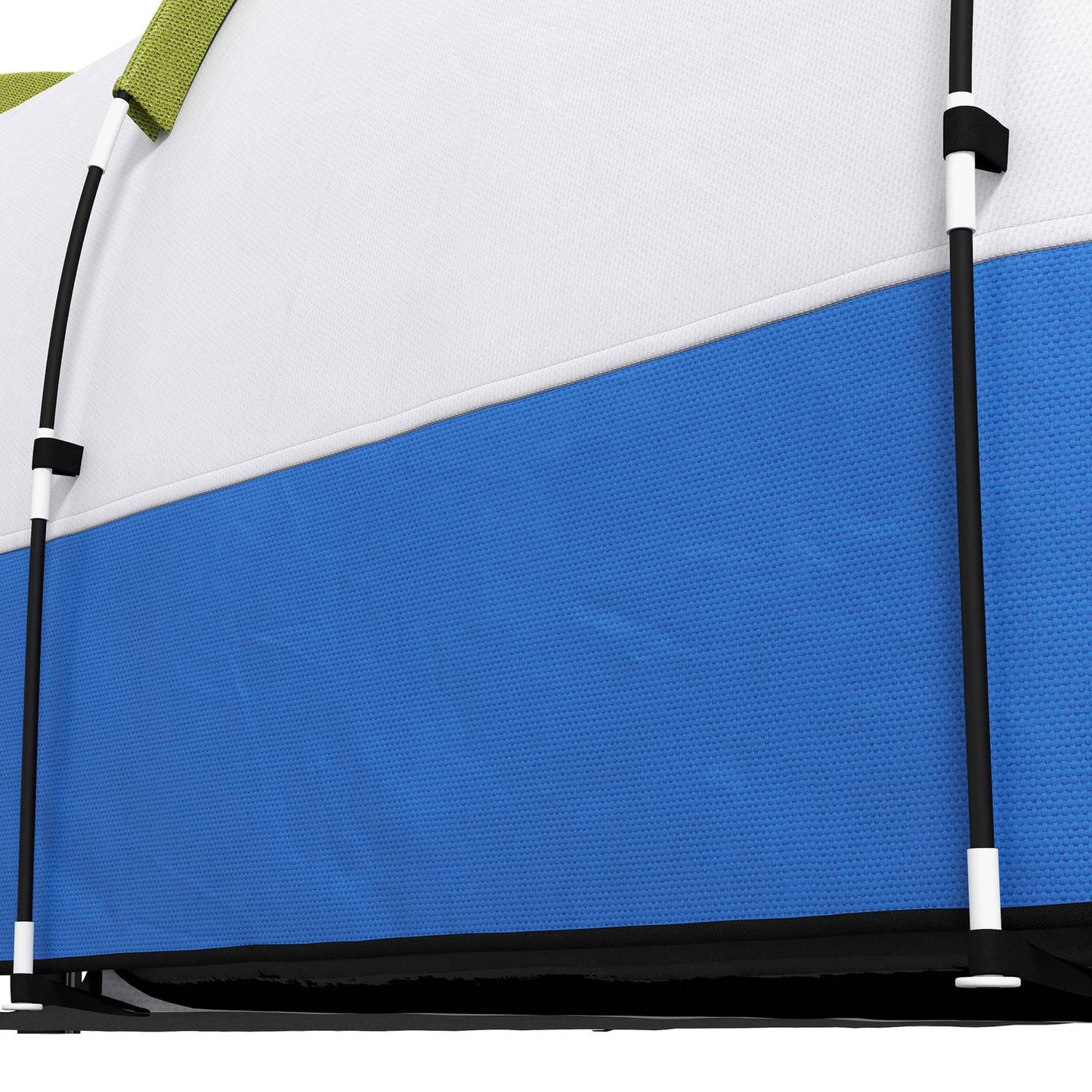 3-person tunnel tent, windproof, 2 rooms, water-repellent