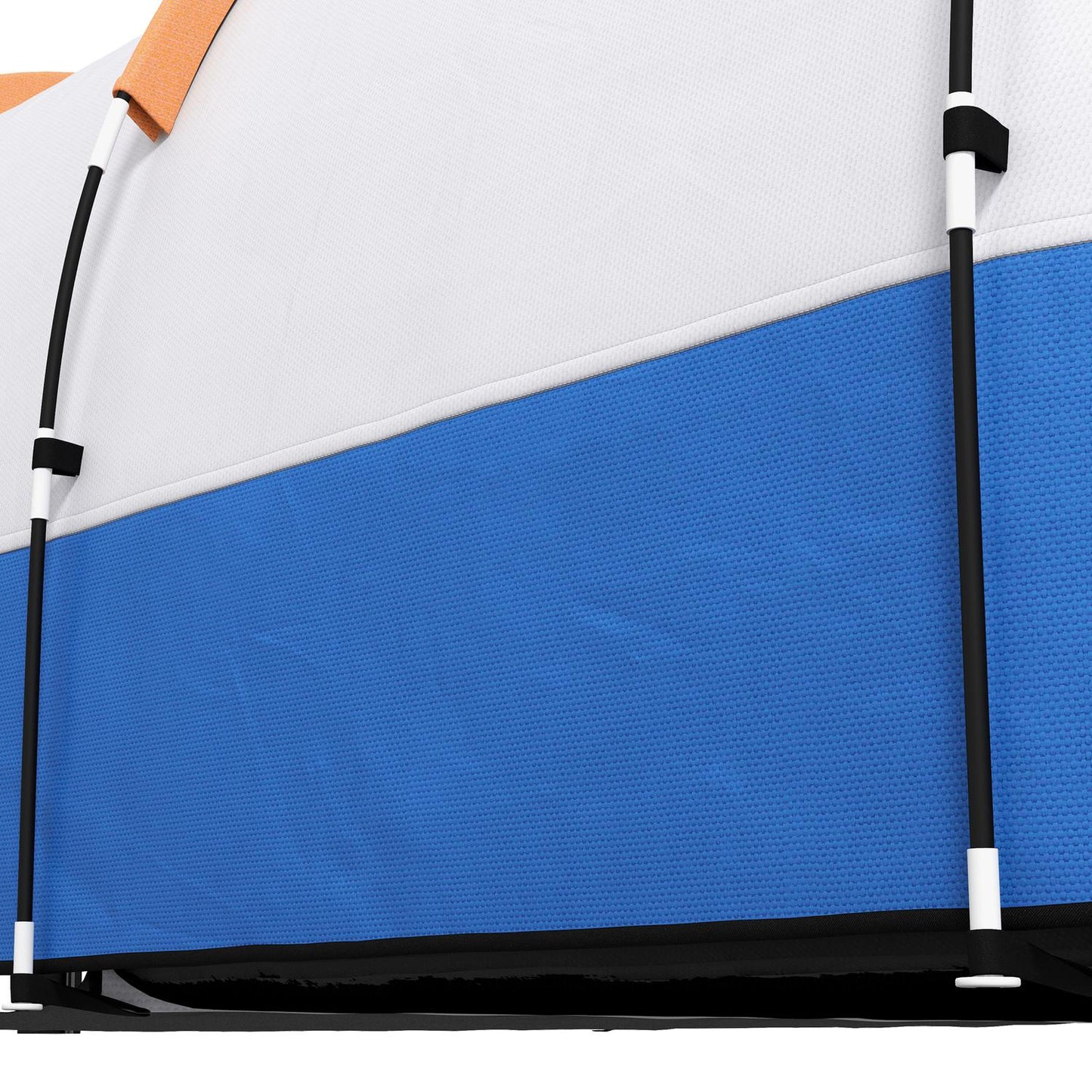 Camping tent for 3, 2 rooms, windproof, 2000 mm water repellent