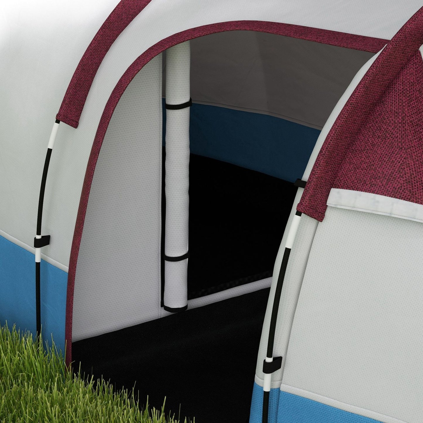 Camping tunnel tent for 3 people - windproof, 2 rooms