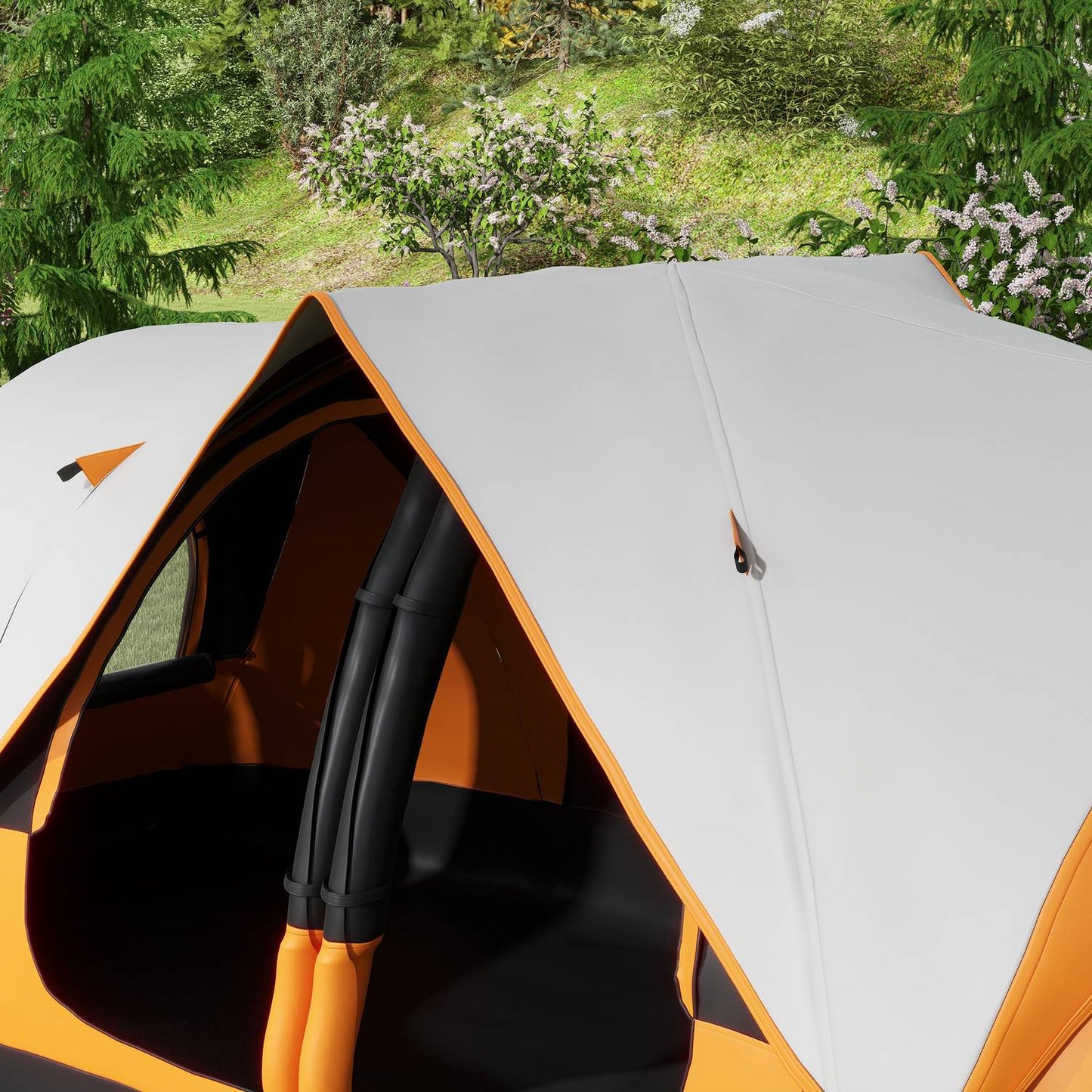 8-person tunnel camping tent, windproof, water-repellent