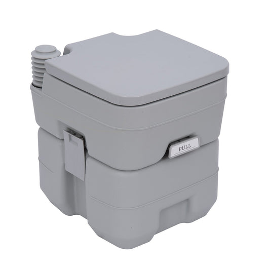 Portable camping toilet with chemical function
