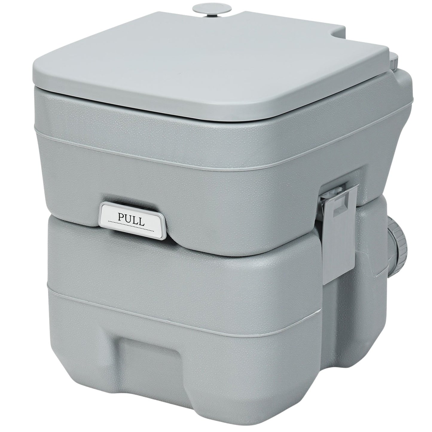 Camping toilet, travel toilet, mobile toilet, portable outdoor toilet, 20 L, grey