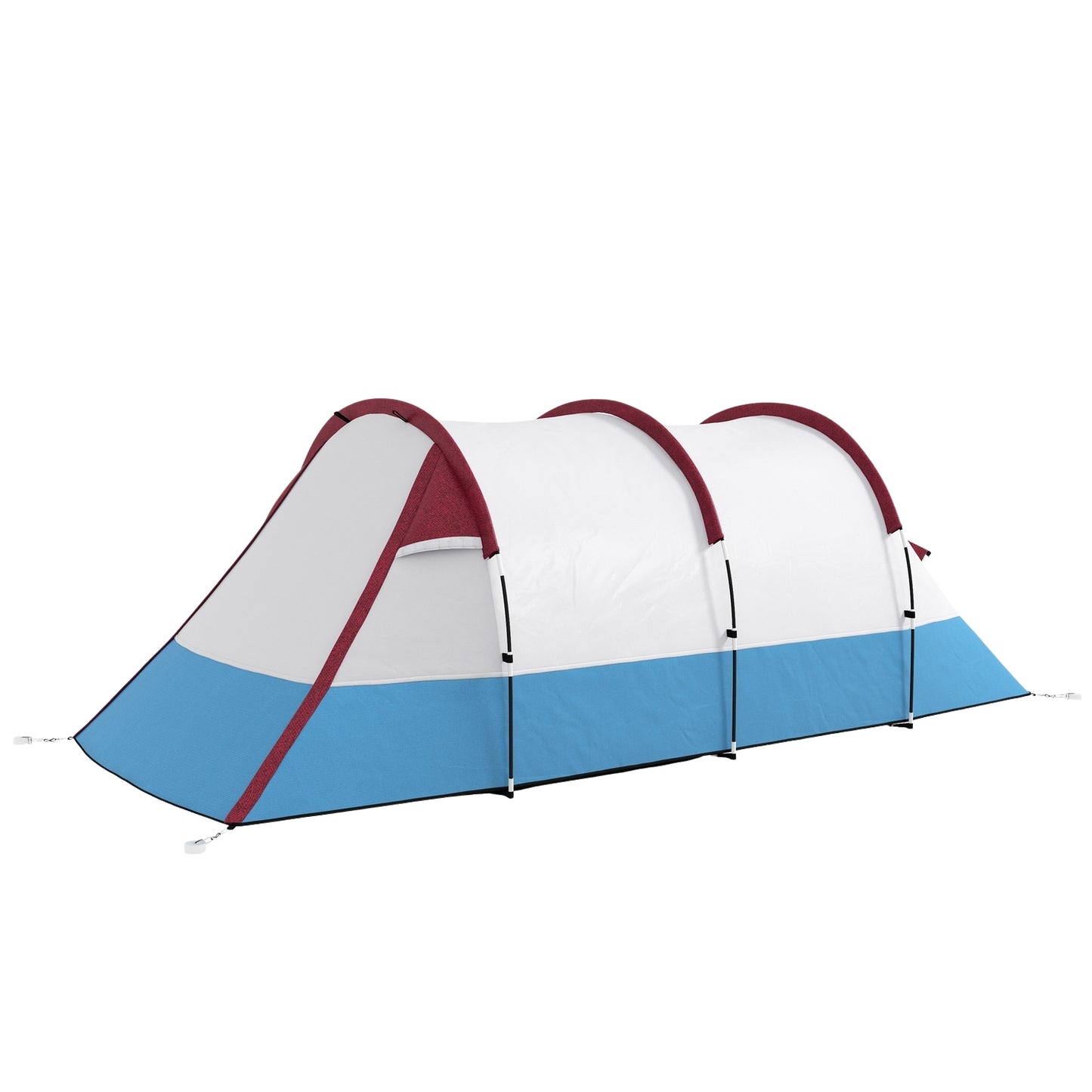 Camping tunnel tent for 3 people - windproof, 2 rooms