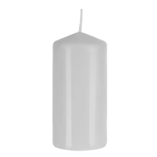 Candle cylinder white - set of 8 pcs.