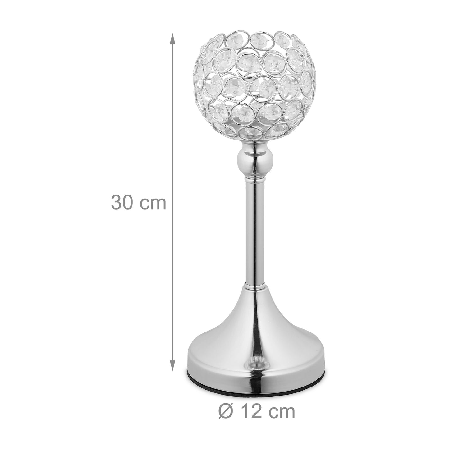Candlestick in crystal, 2 pcs
