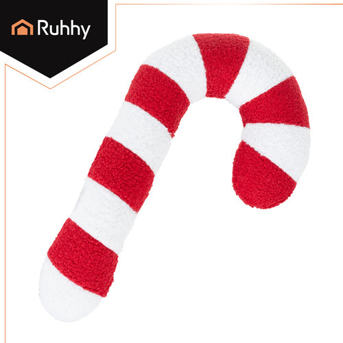 Candy Cane Pillow – Red & White Christmas Decoration