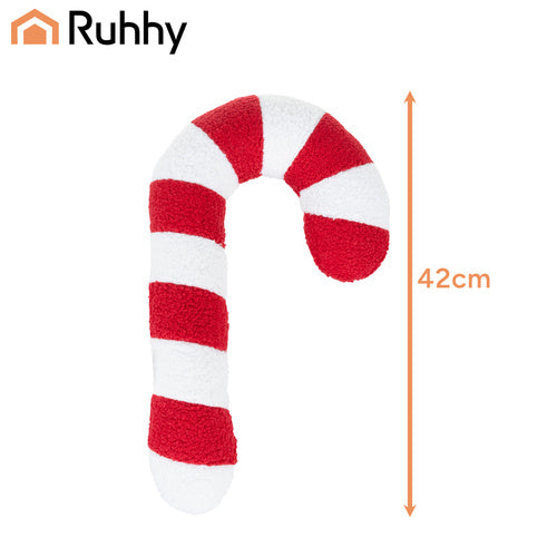 Candy Cane Pillow – Red & White Christmas Decoration