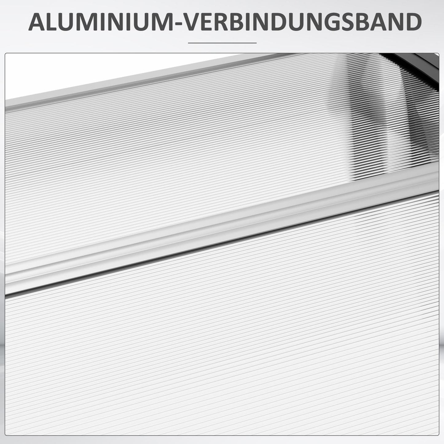 Wave-shaped exterior door made of polycarbonate, UV protected, 90x150cm
