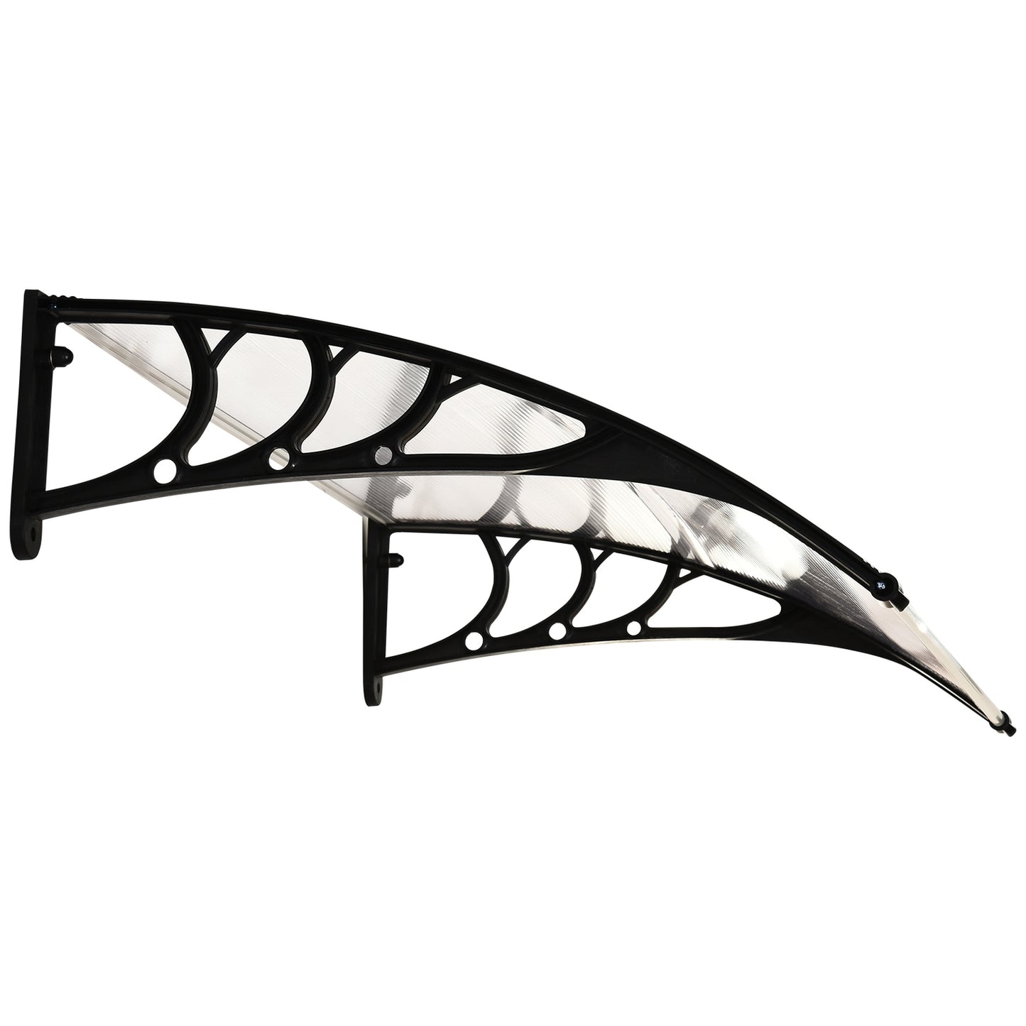 Outer door cover made of polycarbonate, Transparent, 120x75 Cm
