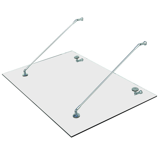 Tempered Glass Door Cover - 304 Stainless Steel, Multiple Sizes