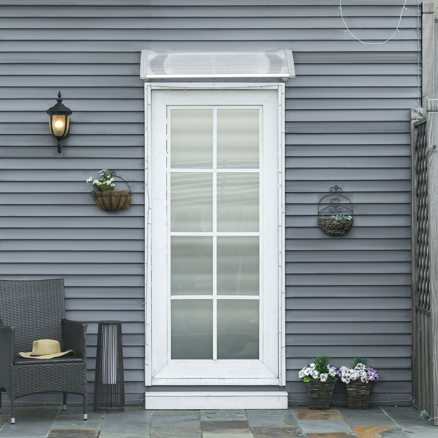 Front door canopy 100x75 cm UV & weather protection