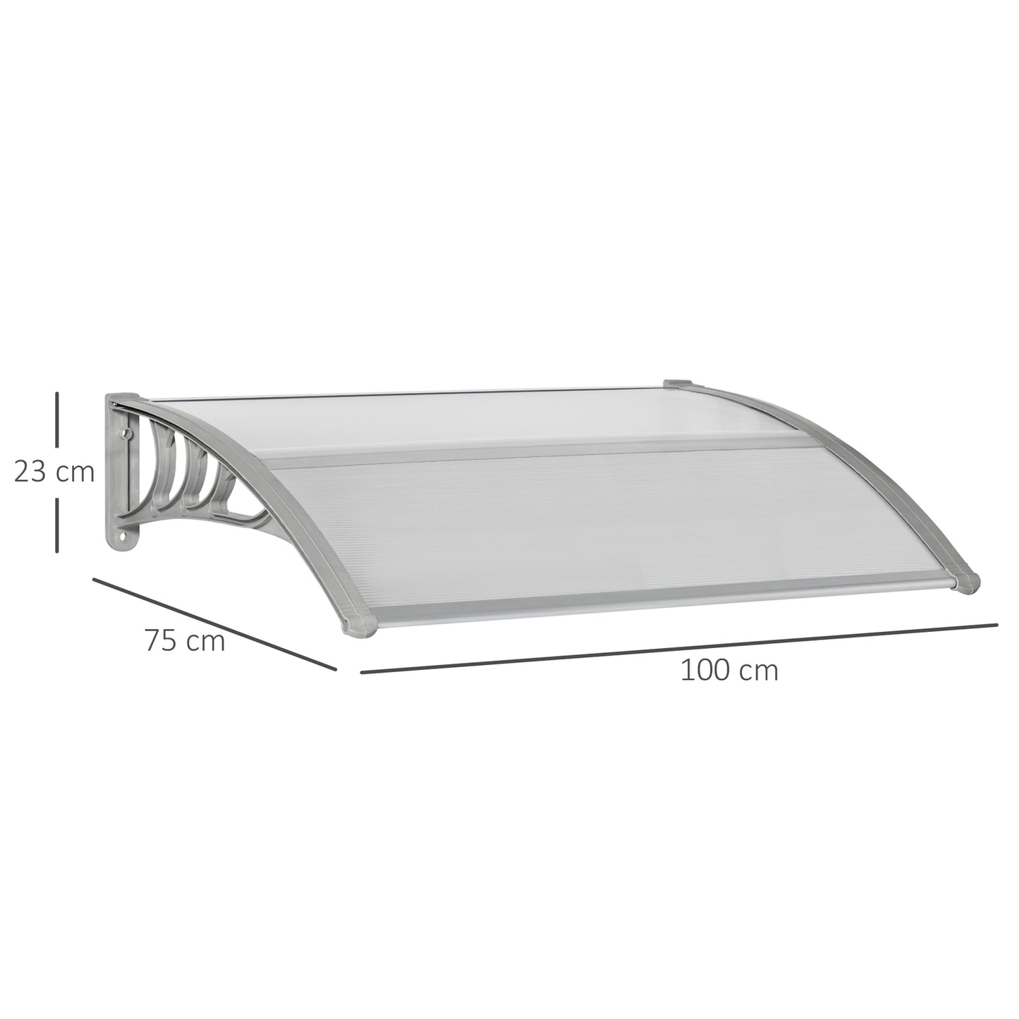 Front door canopy 100x75 cm UV & weather protection