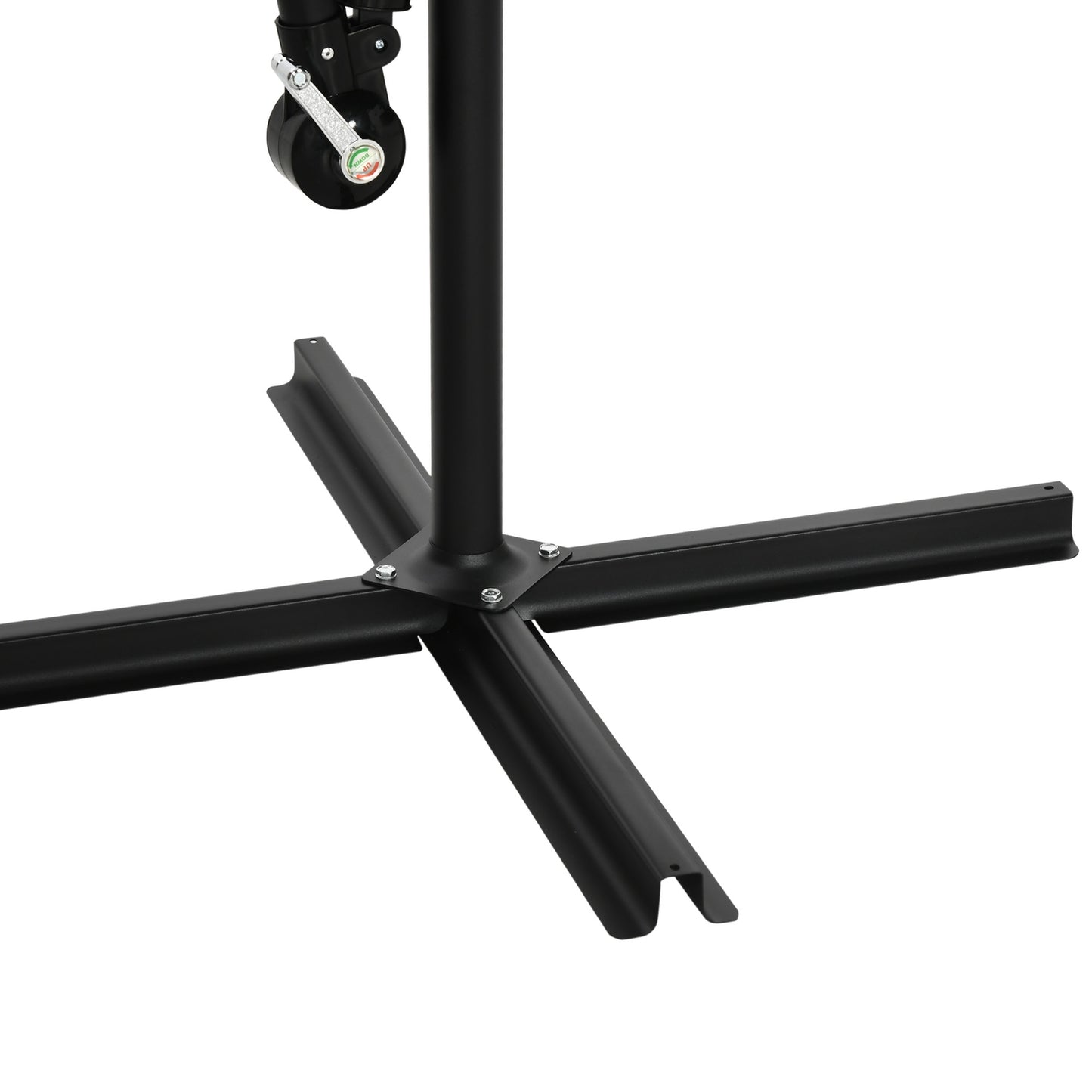 Large cantilever patio umbrella with mosquito net, 360° rotation