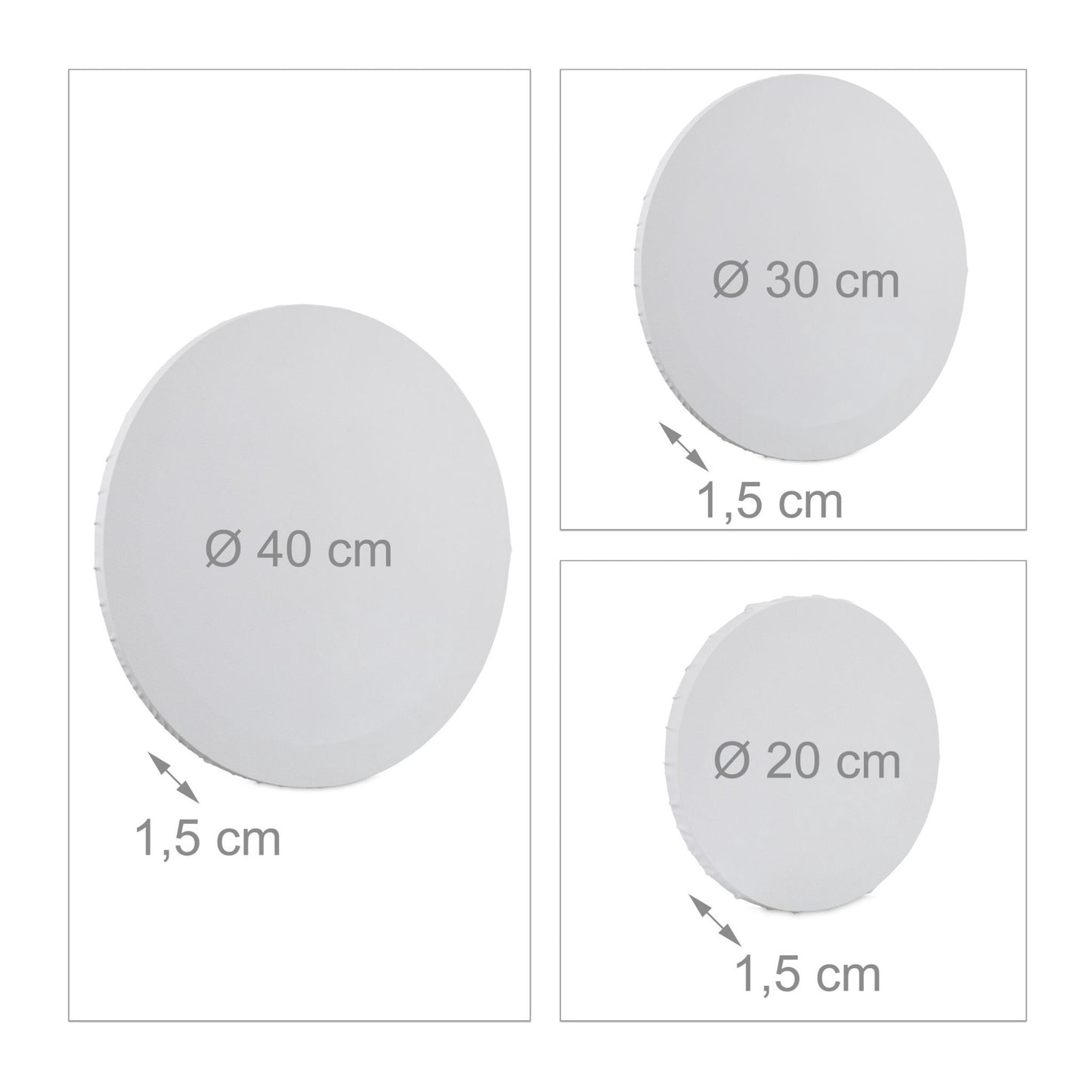 Canvas round set of 6