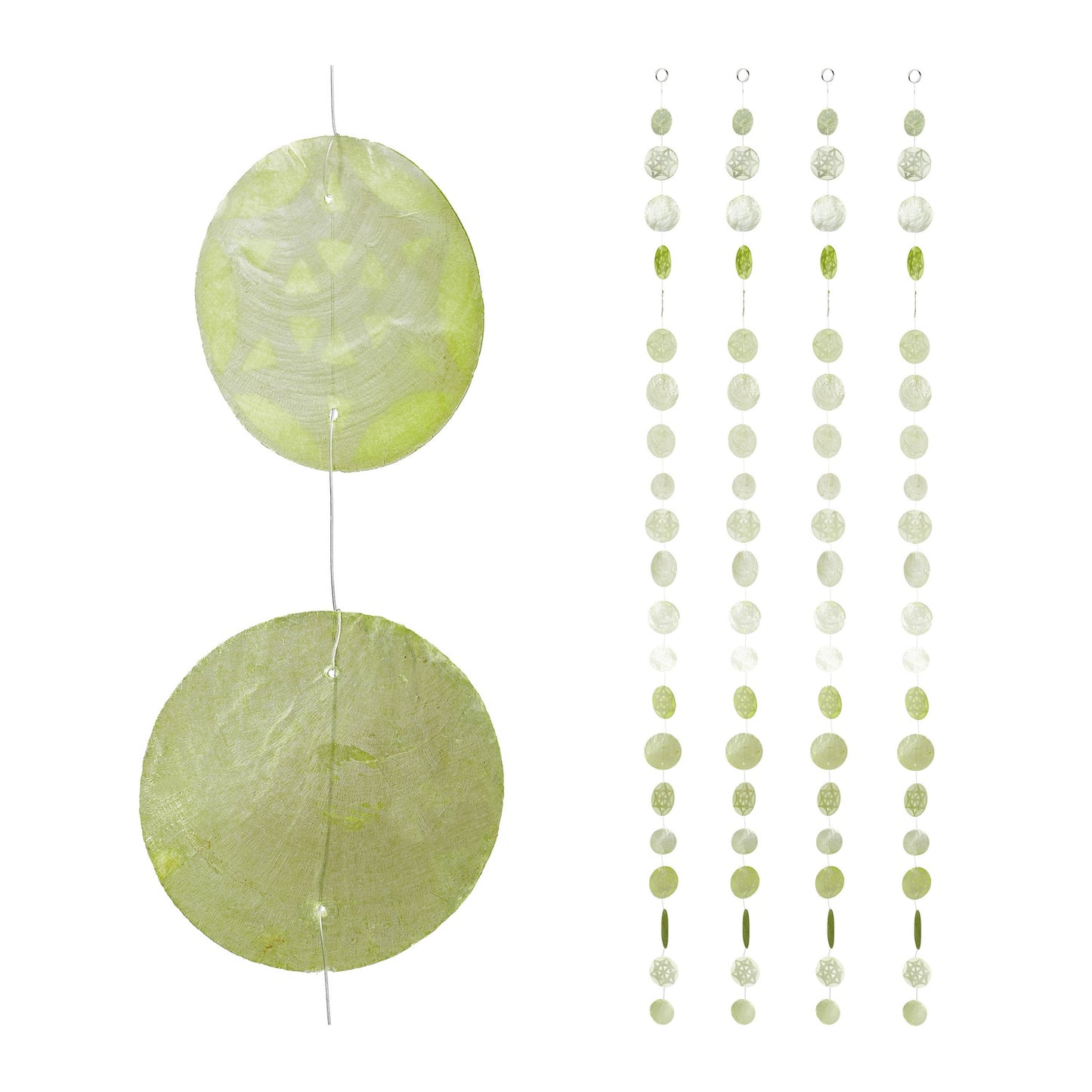 Capiz Shell Garlands, Set of 4 – Indoor/Outdoor Decor