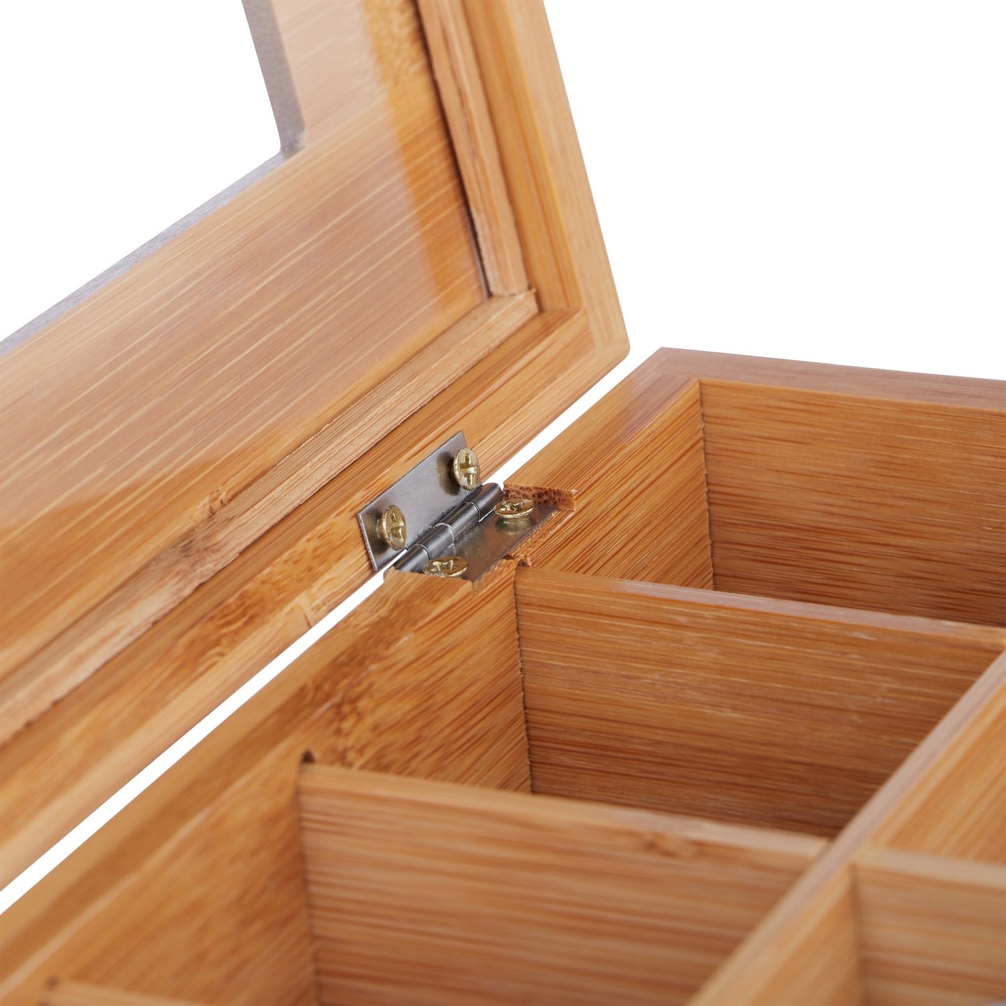 Capsule box in bamboo with 24 compartments