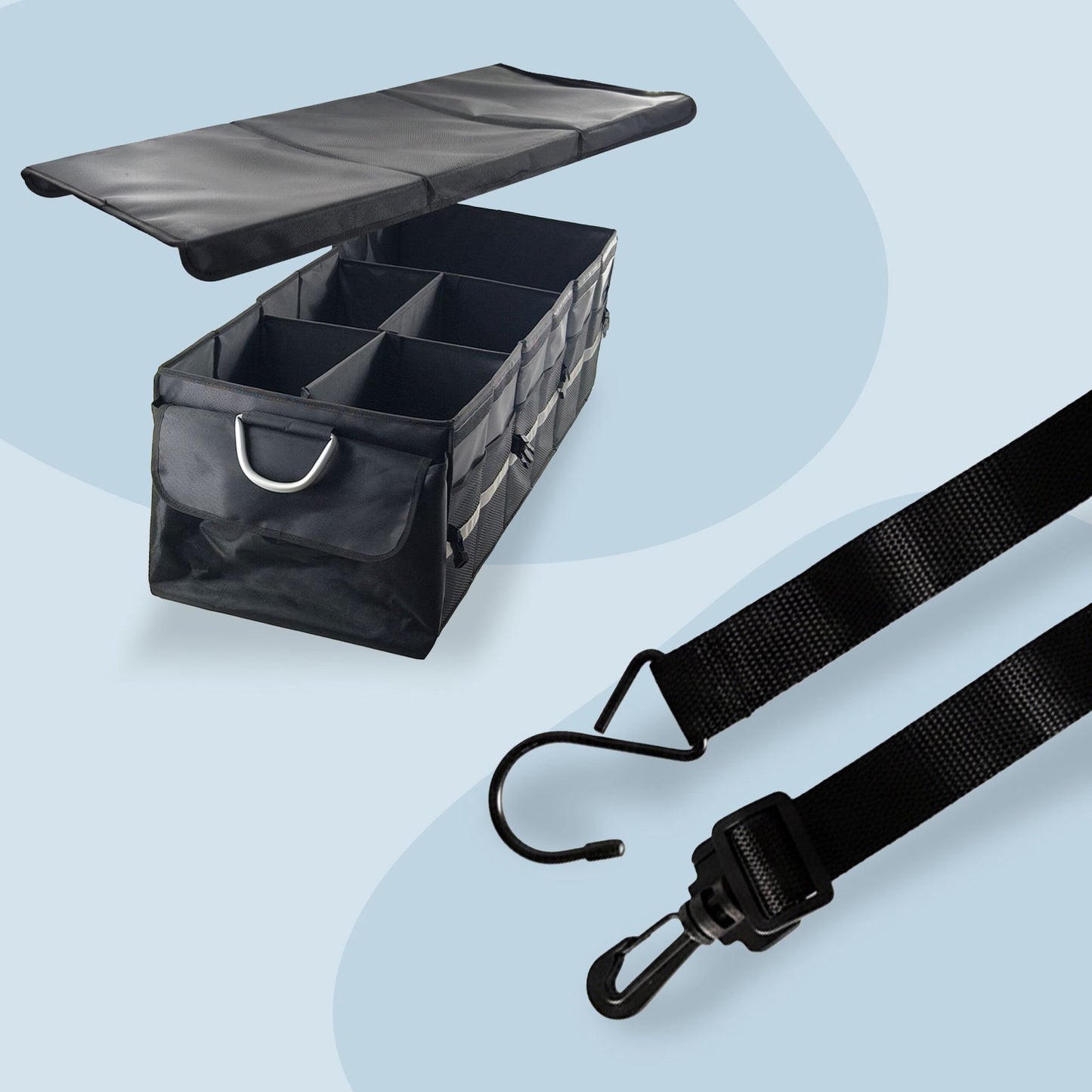 Car Boot Organizer with Insulated Cooler Bag