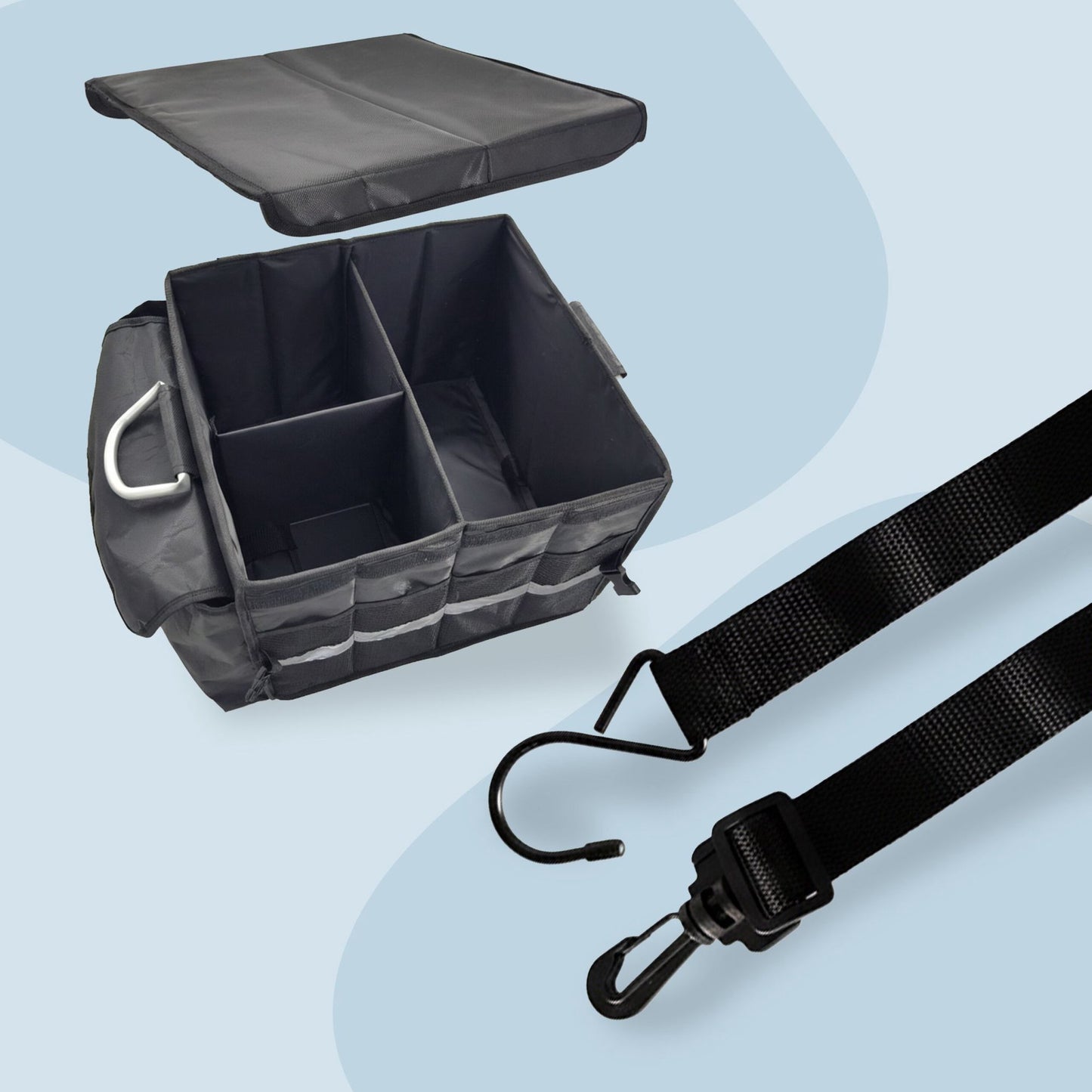 Car Boot Organizer with Insulated Cooler Bag