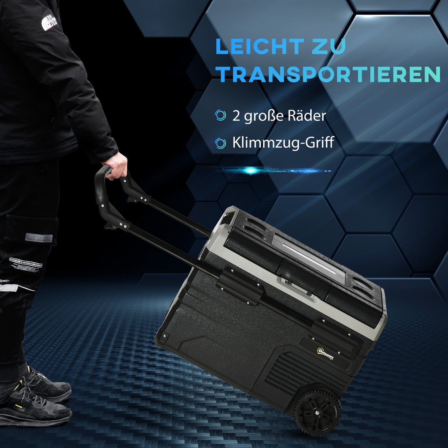 Car cooler 40L, LED, Compressor, Wheels, Dual Voltage
