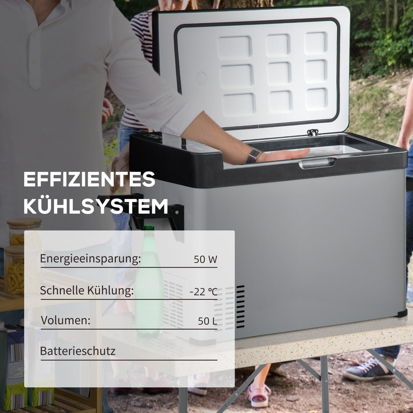 Car cooler 50L, LCD screen, Dual Mode, Portable