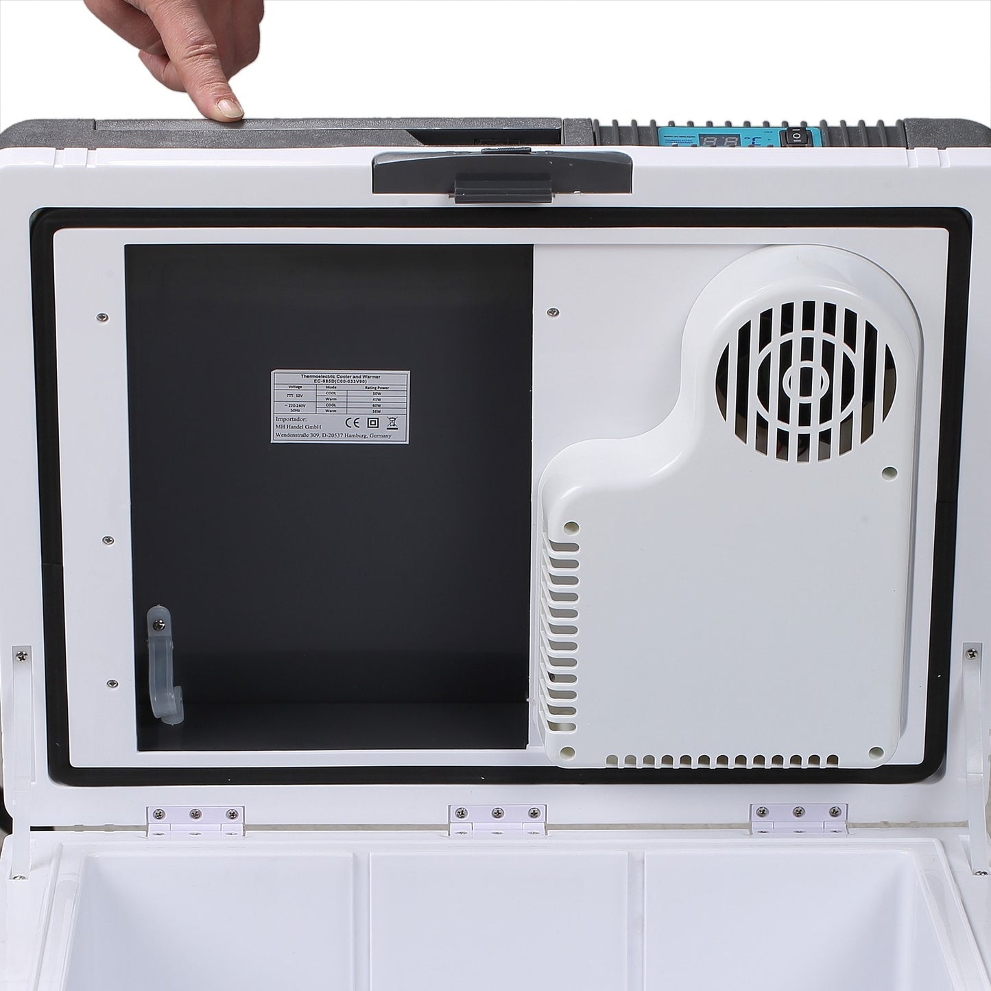 33L Car Fridge, Portable Mini Cooler Box - Grey