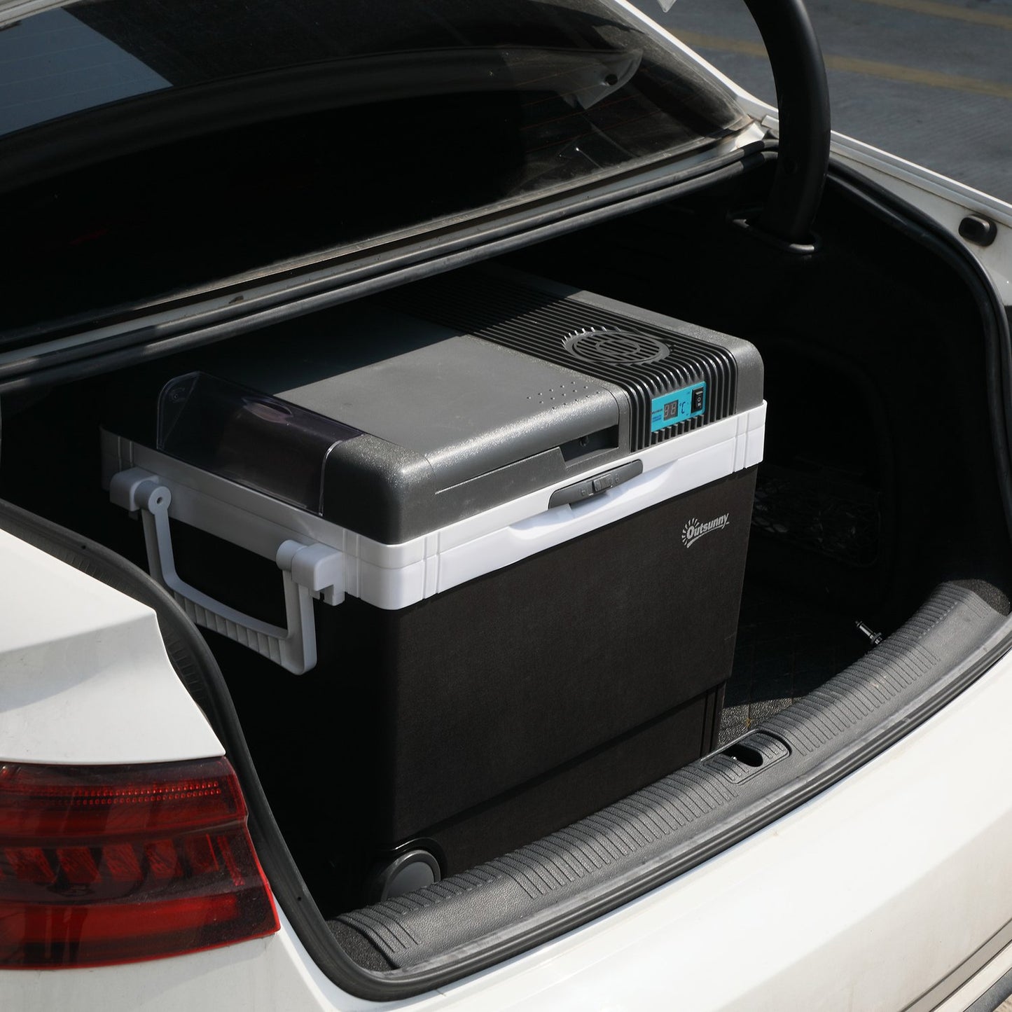 33L Car Fridge, Portable Mini Cooler Box - Grey